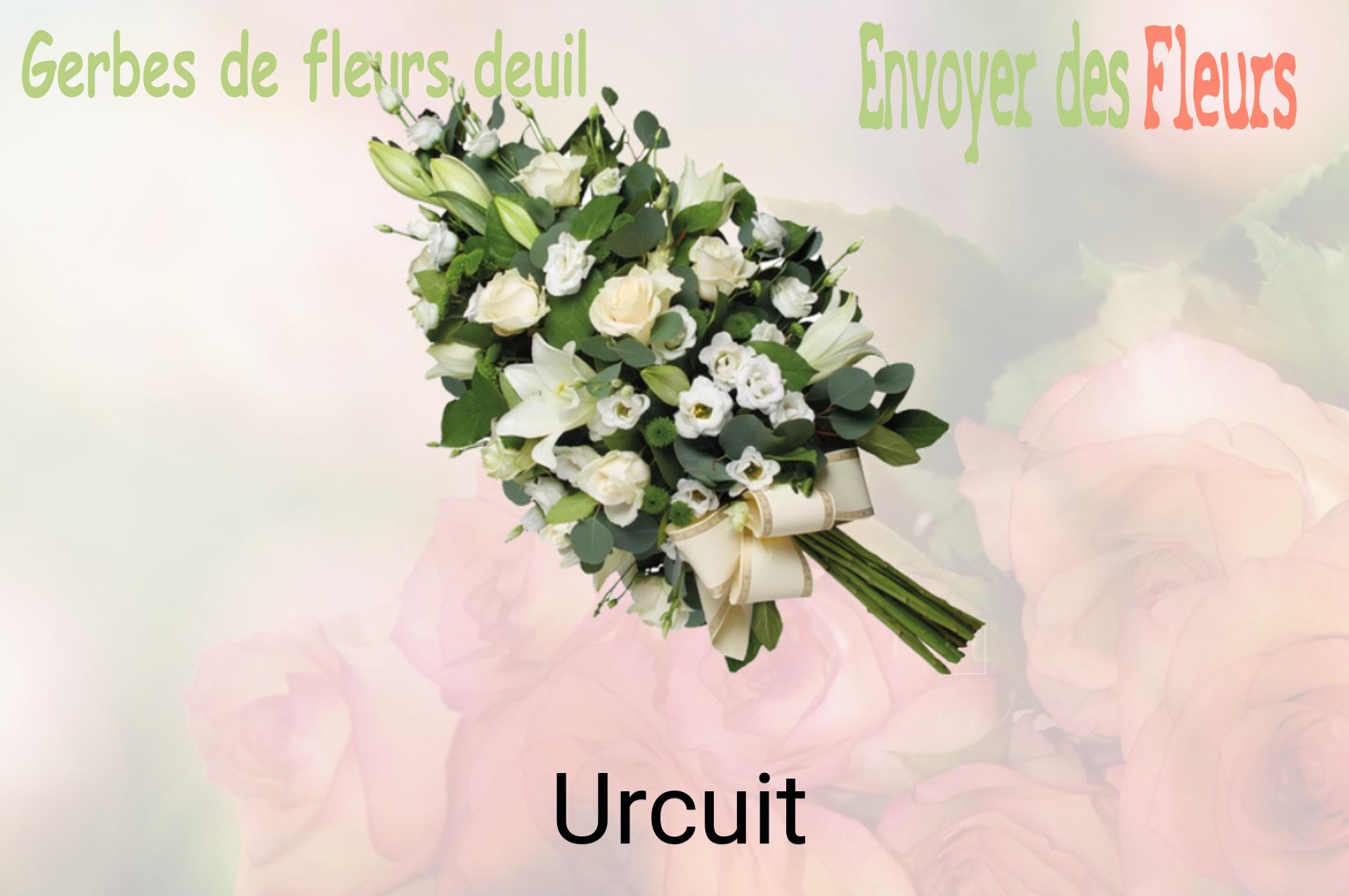 Gerbe de fleurs de deuil livrée à Urcuit
